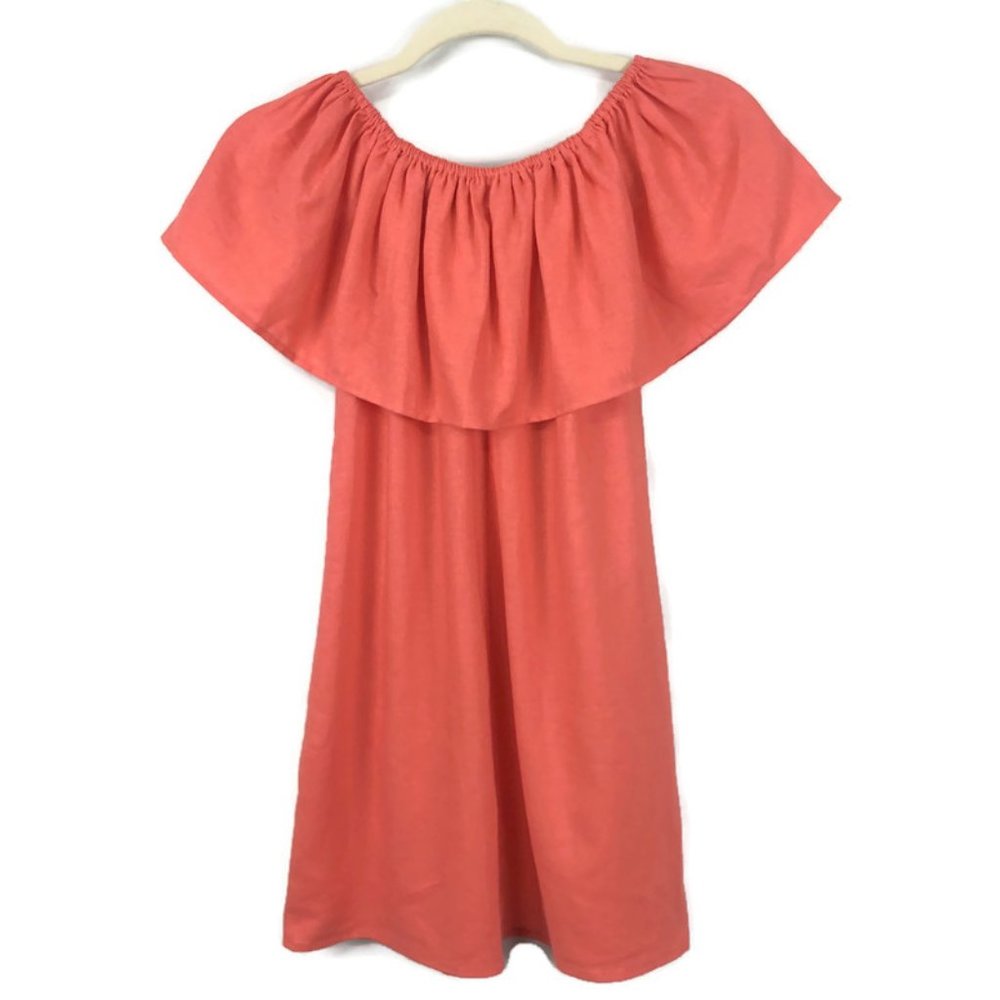 Show Me Your Mumu Linen Can Can Dress Coral sz XS - Picture 7 of 9